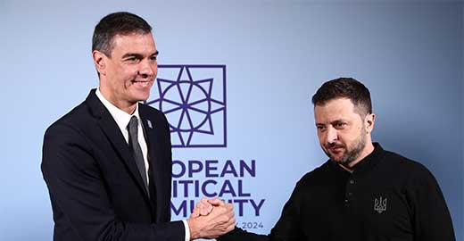 Presidente gobierno pedro sanchez presidente ucrania volodimir zelenski