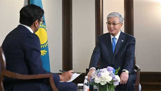 El presidente de Kazajistau0301n