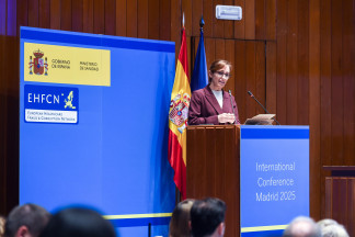 La ministra de Sanidad, Mónica García, inaugura la 16TH European Healthcare Fraud & Corruption Network Conference en el Ministerio de Sanidad, a 13 de noviembre de 2025, en Madrid (España). La conf