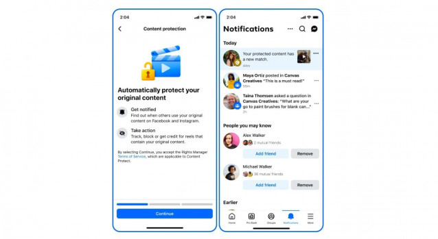 Herramienta de Protección de contenido en la app de Facebook