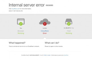 Error que indica un fallo en la red de Cloudflare.