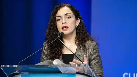 La presidenta de Kosovo