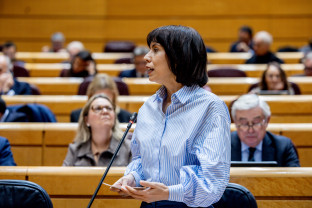 La ministra de Ciencia e Innovación, Diana Morant, interviene durante una sesión plenaria en el Senado, a 2 de diciembre de 2025, en Madrid (España). En una nueva sesión de control al Gobierno, el