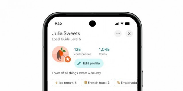 Perfil de usuario con apodo e imagen personalizados en Google Maps