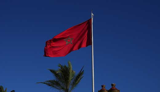 Bandera marruecos dia da comienzo xii reunion alto nivel
