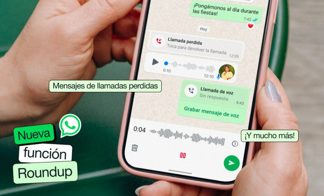 Nueva función de mensajes de llamadas perdidas en WhatsApp.