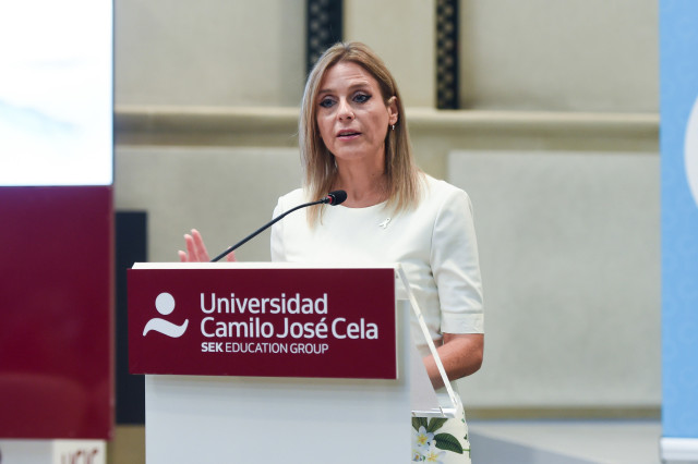 Archivo - La presidenta de la Federación Española de Familias con Cáncer Infantil, Verónica Ortiz, asiste al acto institucional 35º Aniversario de la Federación Española de Familias con Cáncer Infantil, en Espacio Almagro, a 19 de septiembre de 2025, en M