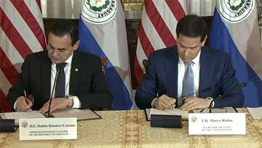 EEUU y Paraguay firman