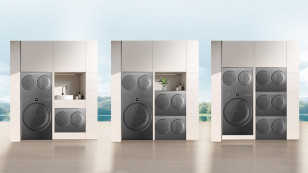 Sistema modular de lavadora secadora de Hisense.