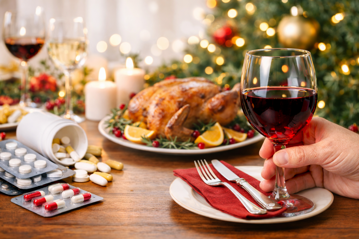 Medicamentos y alcohol fin de au00f1o