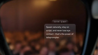 Imagen promocional del teleprompter personal de Meta