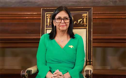 Delcy Rodriu0301guez responde a las amenazas 