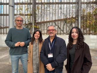 De izquierda a derecha, Francisco Valls Fonayet, Isabel Torrubia Pérez, Ángel Belzunegui Eraso y Anna Maria Sánchez Aragón, que forman parte del equipo investigador de la URV