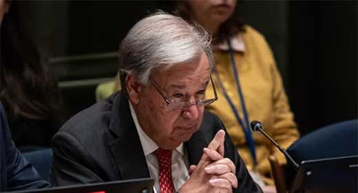Guterres lamenta