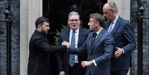 Starmer, Merz y Macron