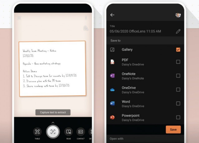 Recurso de Microsoft Lens