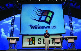 Lanzamiento de Windows 95 en 1995.