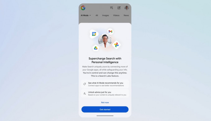 Nueva función de Inteligencia Personal en el Modo AI de la búsqueda de Google.