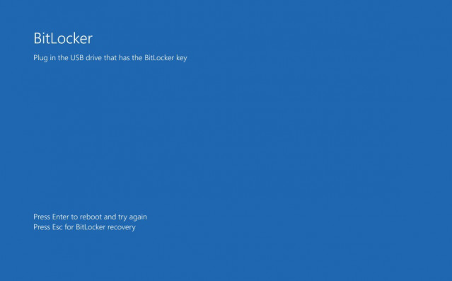 Pantalla de BitLocker