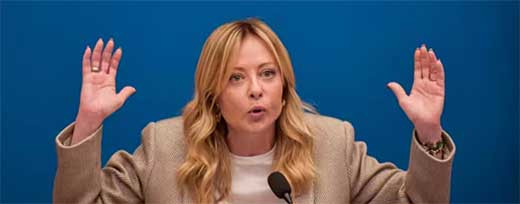 Meloni recibe con