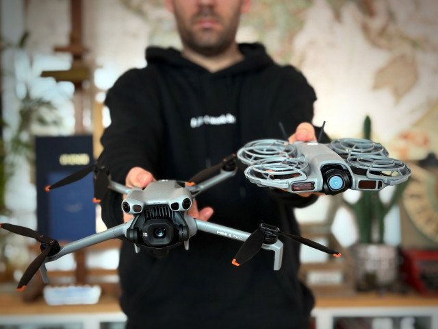 De izquierda a derecha: DJI Mini 5 y DJI Neo 2