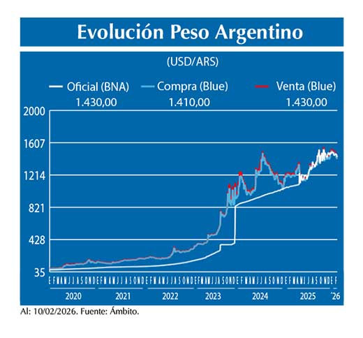 Evolucion peso Argentino