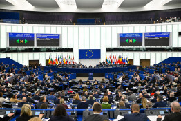 Pleno del Parlamento Europeo en Estrasburgo (Francia)