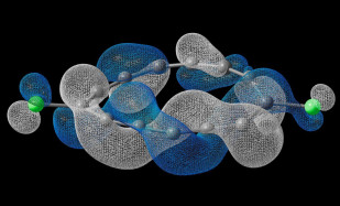 Ilustración de la topología electrónica de half Möbius