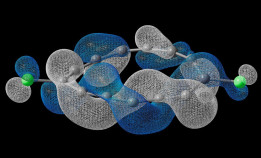Ilustración de la topología electrónica de half Möbius