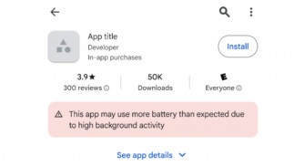 Advertencia en la Play Store para las aplicaciones que consuman excesiva batería en segundo plano