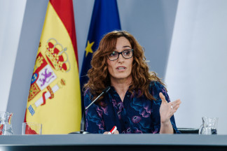 Archivo - La ministra de Sanidad, Mónica García, durante una rueda de prensa posterior a la reunión del Consejo de Ministros, en el Palacio de La Moncloa, a 11 de marzo de 2025, en Madrid (España)