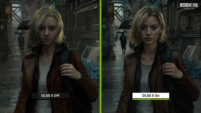 Presentación de la tecnología DLSS 5 de Nvidia en Resident Evil: Requiem.