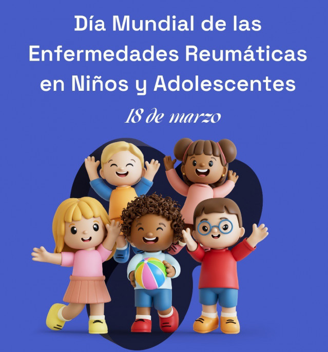 Imagen del cartel del Día Mundial de las enfermedades reumáticas en la infancia y la juventud.