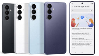 Compatibilidad con AirDrop en Quick Share en la serie Samsung Galaxy S26.