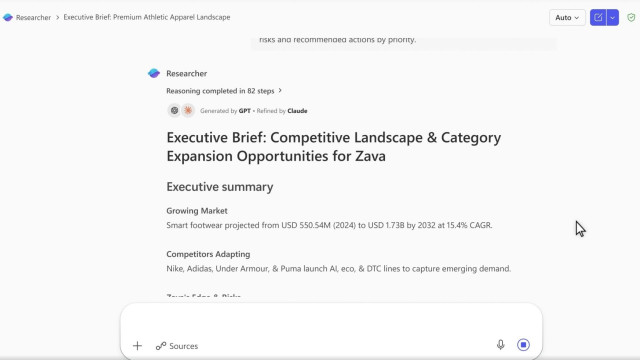 Nueva función de 'Critique' en 'Researcher' de Copilot Cowork.