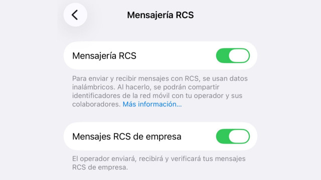 Encriptación de extremo a extremo en los mensajes RCS de Apple.