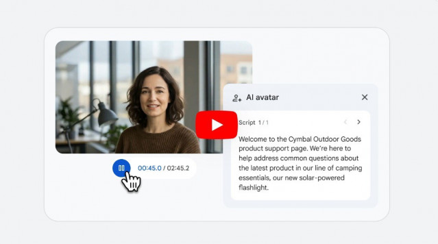 Vídeo con avatar generado en Vids