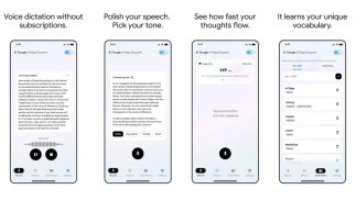 Capturas de la aplicación Google AI Edge Eloquent en la App Store de Apple.