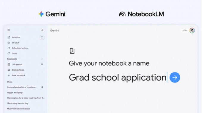 Nuevas funciones de Gemini en NotebookLM.