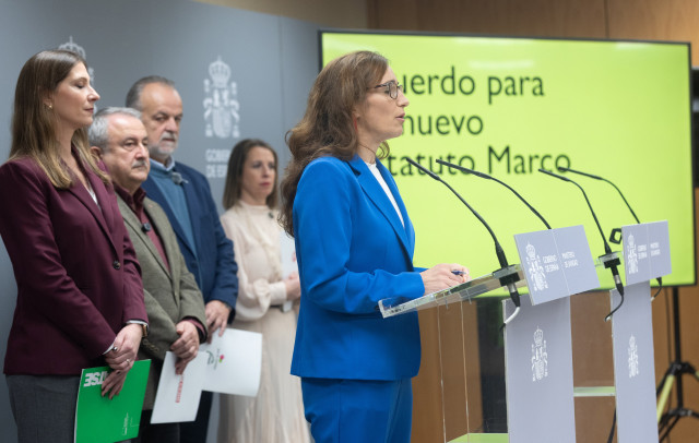 Archivo - La ministra de Sanidad, Mónica García, ofrece una rueda de prensa tras una reunión con organizaciones sindicales de los Servicios de Salud, en el Ministerio de Sanidad, a 26 de enero de 2026, Madrid (España). García se ha reunido con organizacio