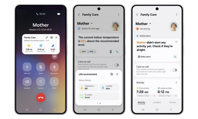 Aplicación 'Family Care' de Samsung.