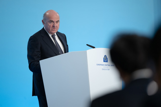 Archivo - ECB President Christine Lagarde explains the Governing Council's monetary policy decisions and answers questions from journalists at the Governing Council press conference held on 19 March 2026 at 14:45 CET in Frankfurt am Main.