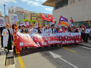 Manifestación de médicos en Barcelona este lunes