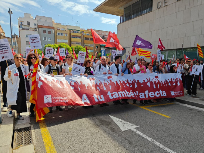 Manifestación de médicos en Barcelona este lunes