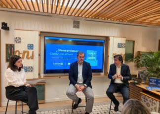 Presentación del libro Open to Work en las oficinas de LinkedIn.