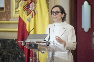 La ministra de Sanidad, Mónica García, clausura el acto del 40º aniversario de la aprobación de la Ley General de Sanidad, a 27 de abril de 2026, en Madrid (España). La Ley General de Sanidad (LG