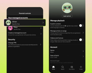 Cuentas administradas para menores en el plan gratuito de Spotify.
