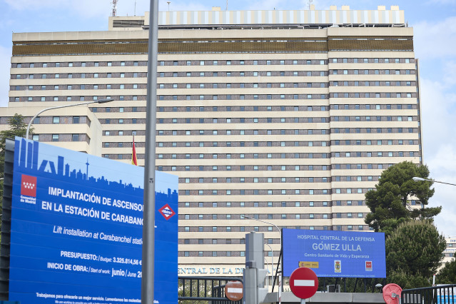 Fachada del Hospital Central de La Defensa Gómez Ulla, a 7 de mayo de 2026, en Madrid (España).