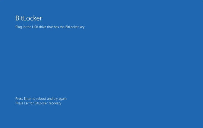 Pantalla de BitLocker