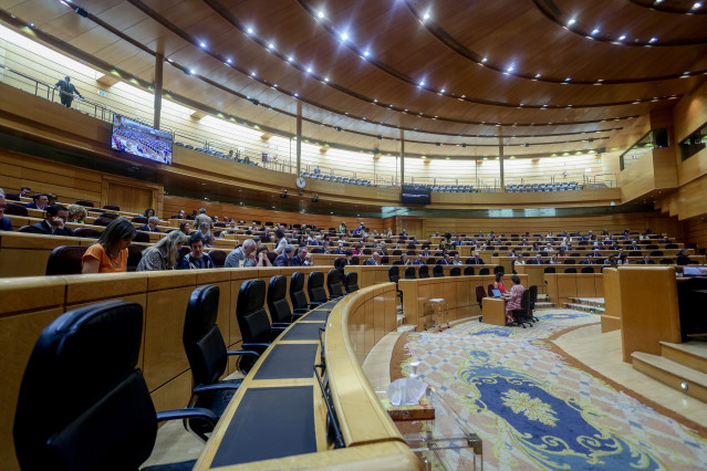 Archivo - Vista general de una sesión plenaria, en el Senado, a 18 de junio de 2024, en Madrid (España). Durante el pleno, se han tratado temas como la certificación de productos sanitarios. Además, ha tomado posesión una nueva senadora del PP por Canaria